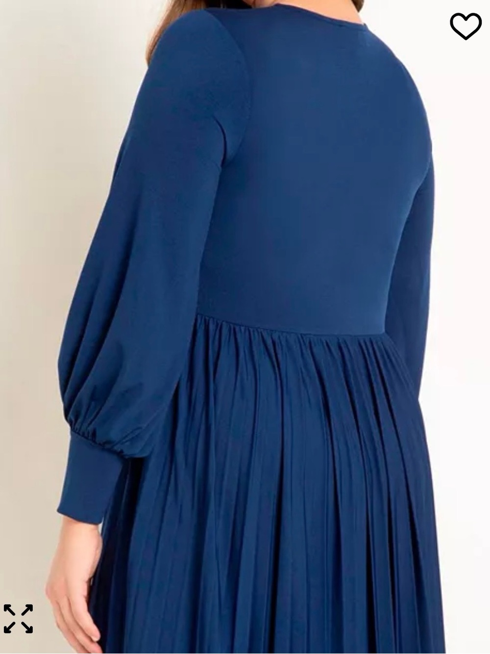 Elloquii Beautiful Blue Women's Knot Front Pleated Skirt Dress - Picture 3 of 10